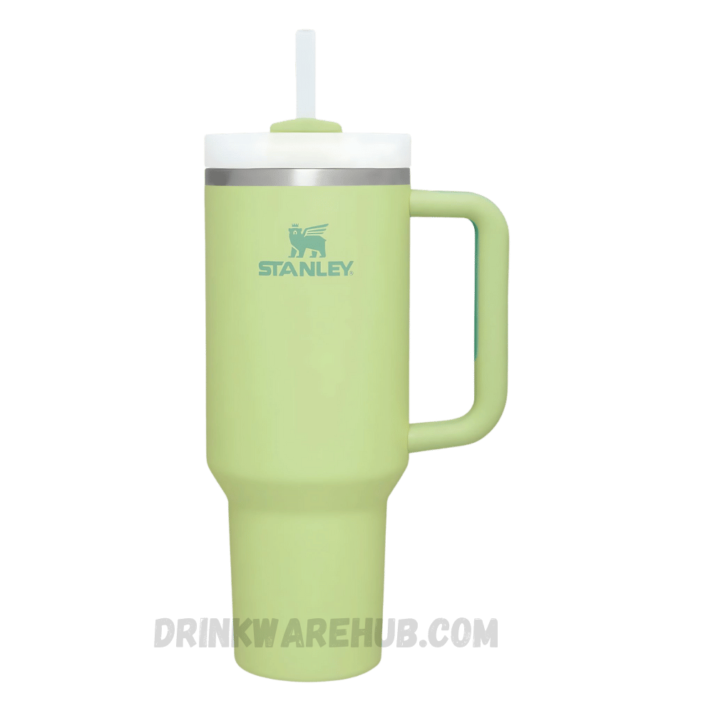 Stanley Tumbler Citron 40 OZ – Fresh and vibrant insulated tumbler in a bright citron yellow-green color. Keeps beverages hot or cold for hours, ideal for outdoor activities and daily hydration.