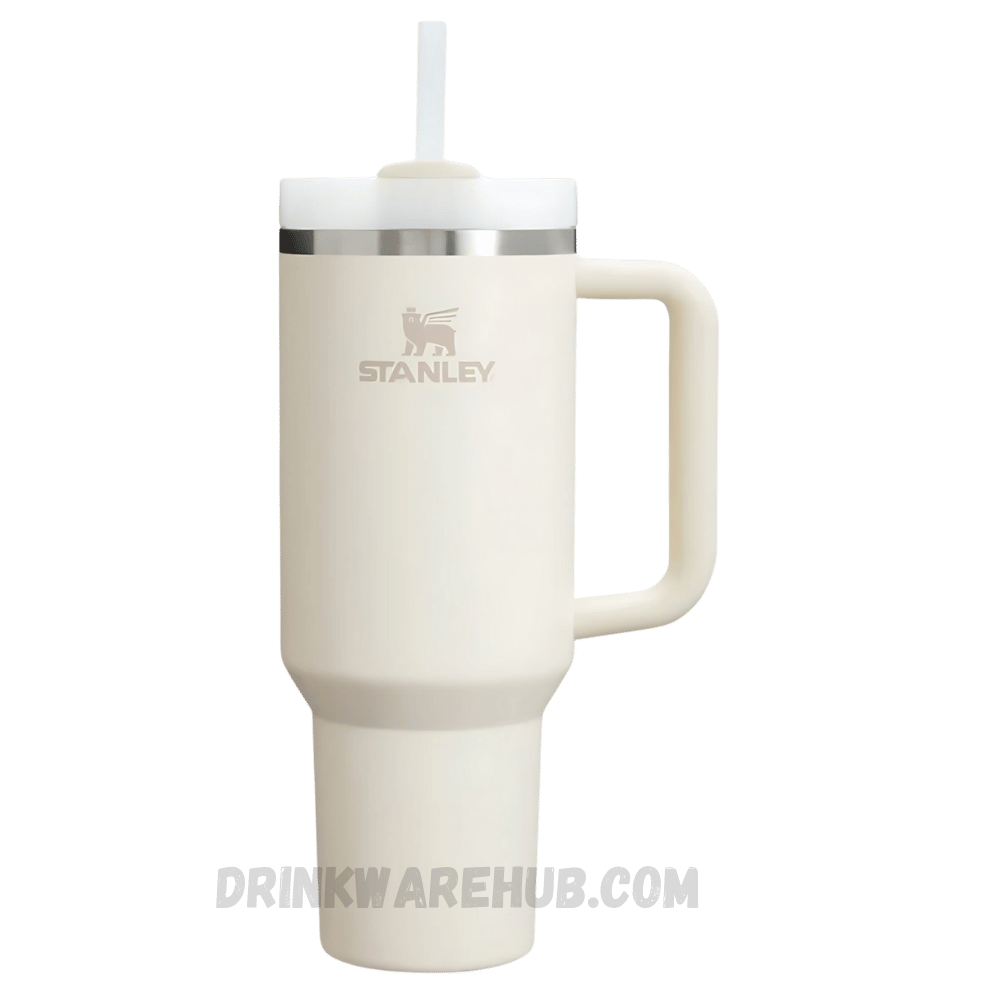 Stanley Tumbler Cream White 40 OZ – Elegant insulated tumbler with a sleek cream white finish, ideal for keeping drinks hot or cold for extended hours. Perfect for everyday use and travel.