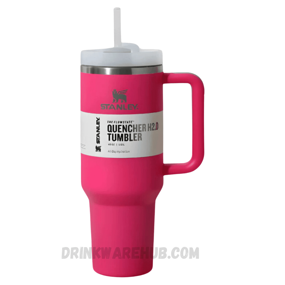 Stanley Tumbler Hot Pink 40 OZ – Stylish and bold insulated tumbler in a striking hot pink color. Perfect for keeping drinks hot or cold for hours, ideal for daily use and travel.