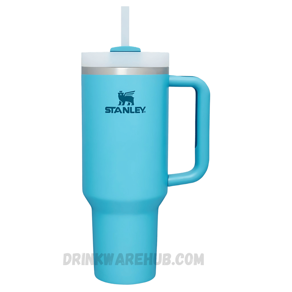 Stanley Tumbler Pool Blue 40 OZ – Refreshing insulated tumbler in a vibrant pool blue color. Perfect for keeping beverages hot or cold for hours, ideal for outdoor adventures and everyday use.