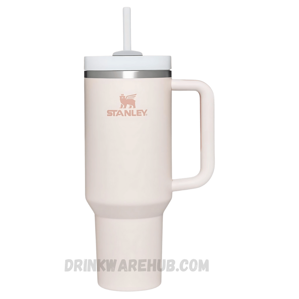 Stanley Tumbler Rose Quartz 40 OZ – Elegant insulated tumbler in a soft rose quartz pink color. Designed to keep beverages hot or cold for hours, ideal for everyday use, travel, and gifting.
