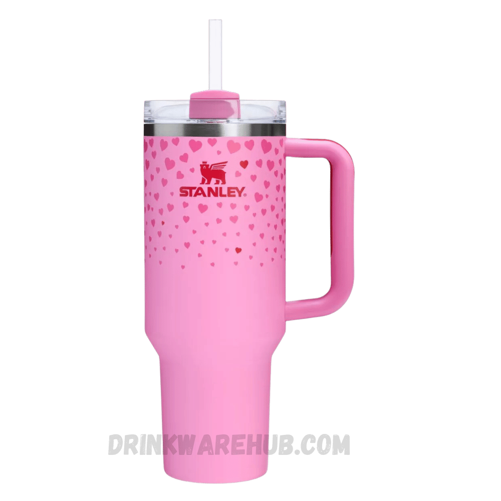 Stanley Tumbler Target Pink Valentine's Day 40 OZ – Limited edition pink tumbler, perfect for Valentine’s Day gifting. Insulated design keeps drinks hot or cold, ideal for on-the-go hydration.