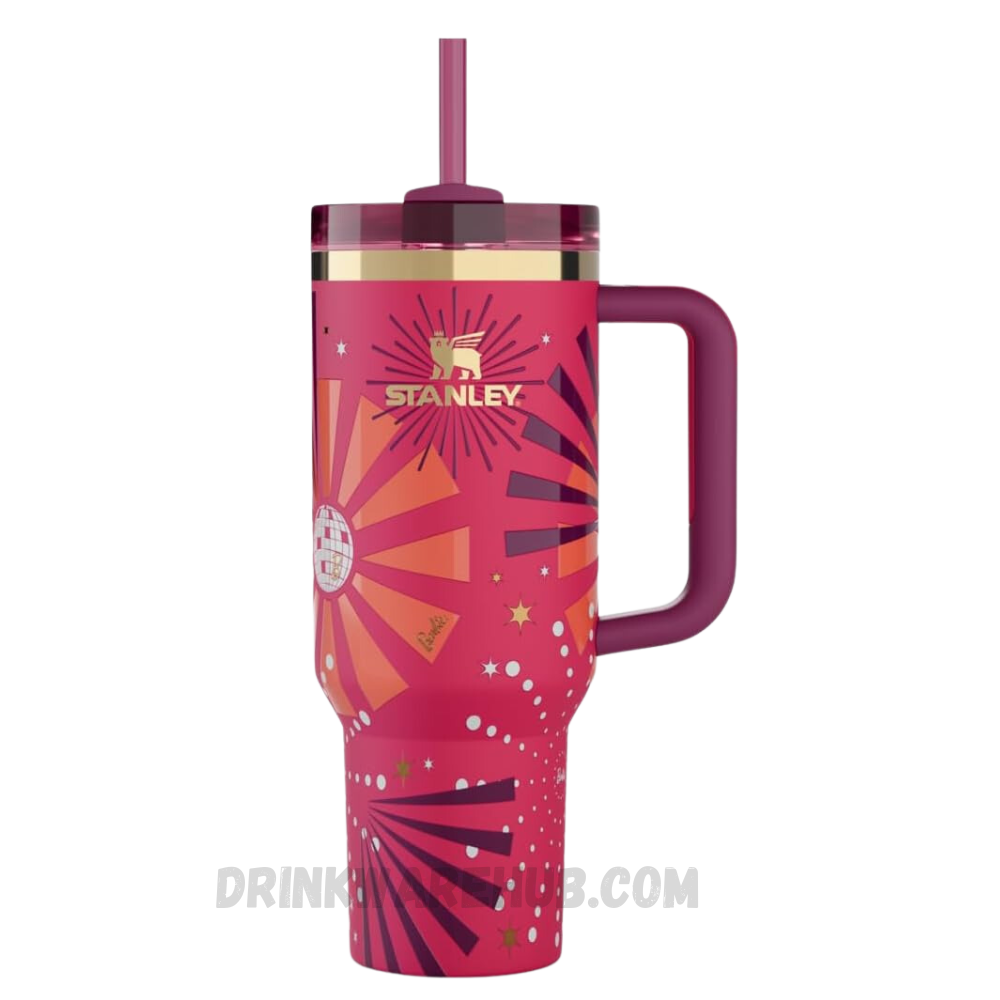 Stanley Quencher Flowstate Mug X Barbie 80s Dynamite 40 OZ – Limited edition Barbie collaboration featuring a bold and vibrant 80s Dynamite design. This Stanley Flowstate Quencher keeps beverages hot or cold for hours, perfect for collectors, travel, and daily hydration.