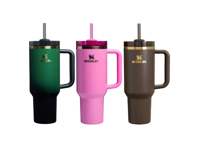 Stanley X Wicked: Elphaba Collection – Limited-edition tumblers in Pink, Green, and Chocolate Gold with a high-gloss finish and superior insulation.